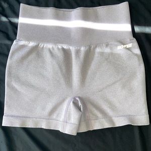 Purple Bo and Tee workout shorts